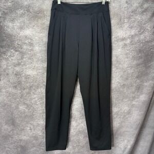 Kit and Ace Pleated High Rise Trousers Pants Womens Size 6 Black Straight Leg